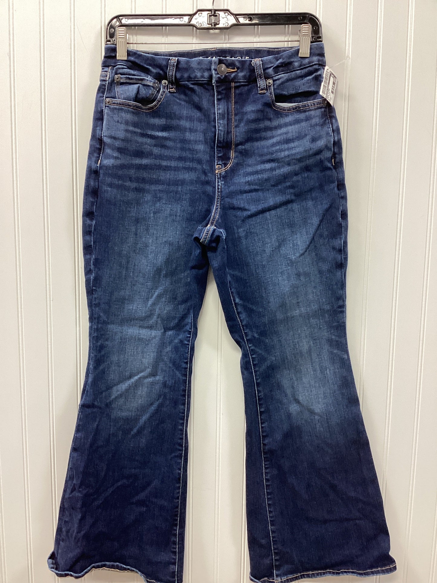 Jeans Flared By American Eagle In Blue Denim, Size:8P