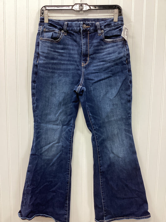 Jeans Flared By American Eagle In Blue Denim, Size:8P