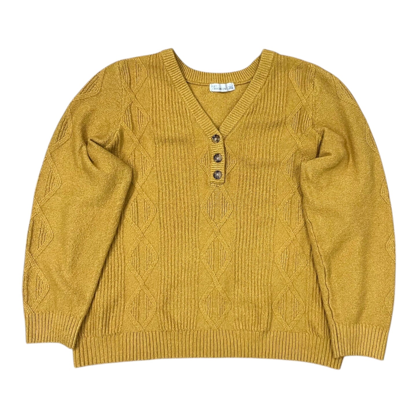 Sweater By 89Th And Madison In Yellow, Size:1X