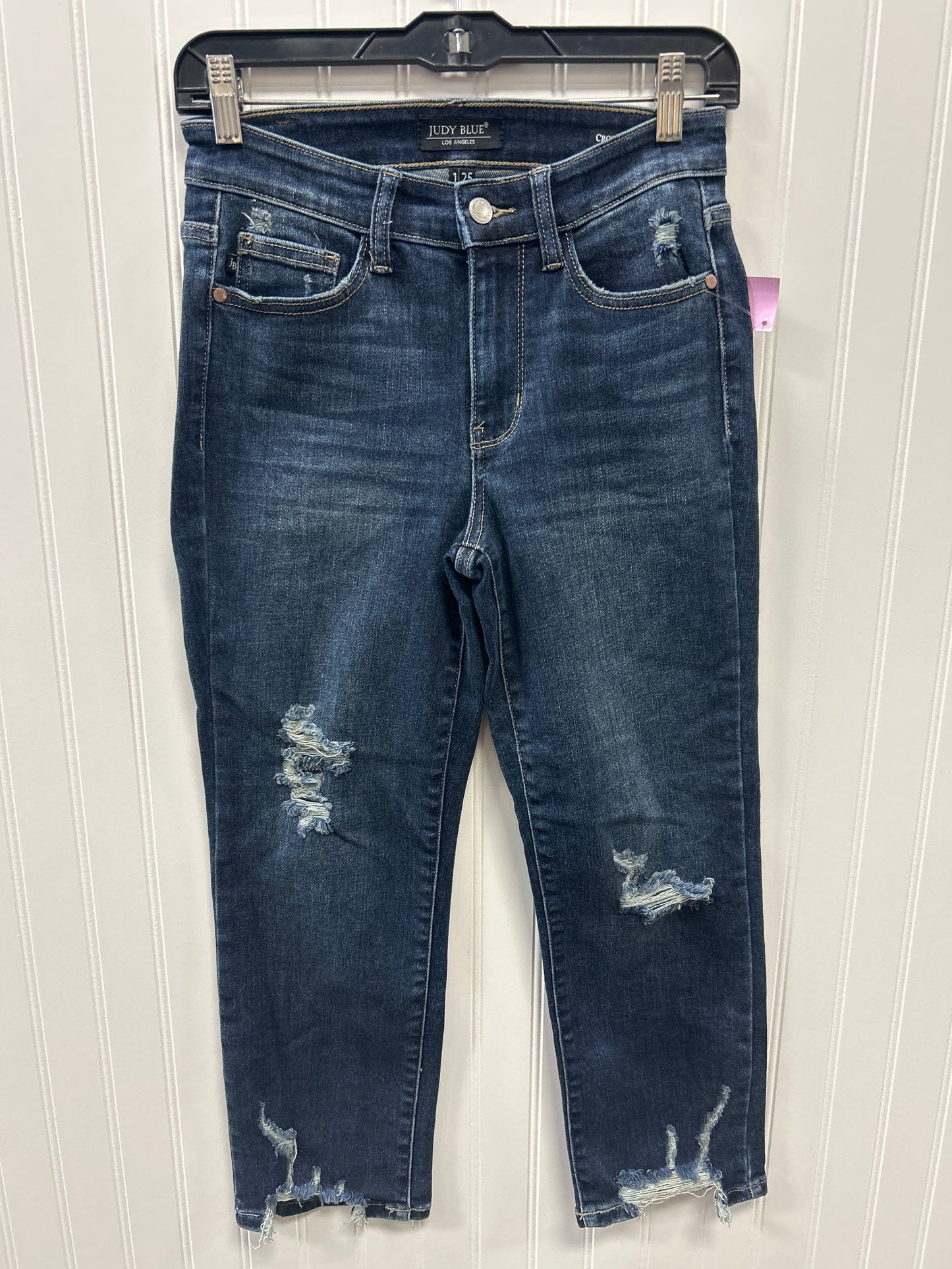 Jeans Cropped By Judy Blue In Blue Denim, Size:2