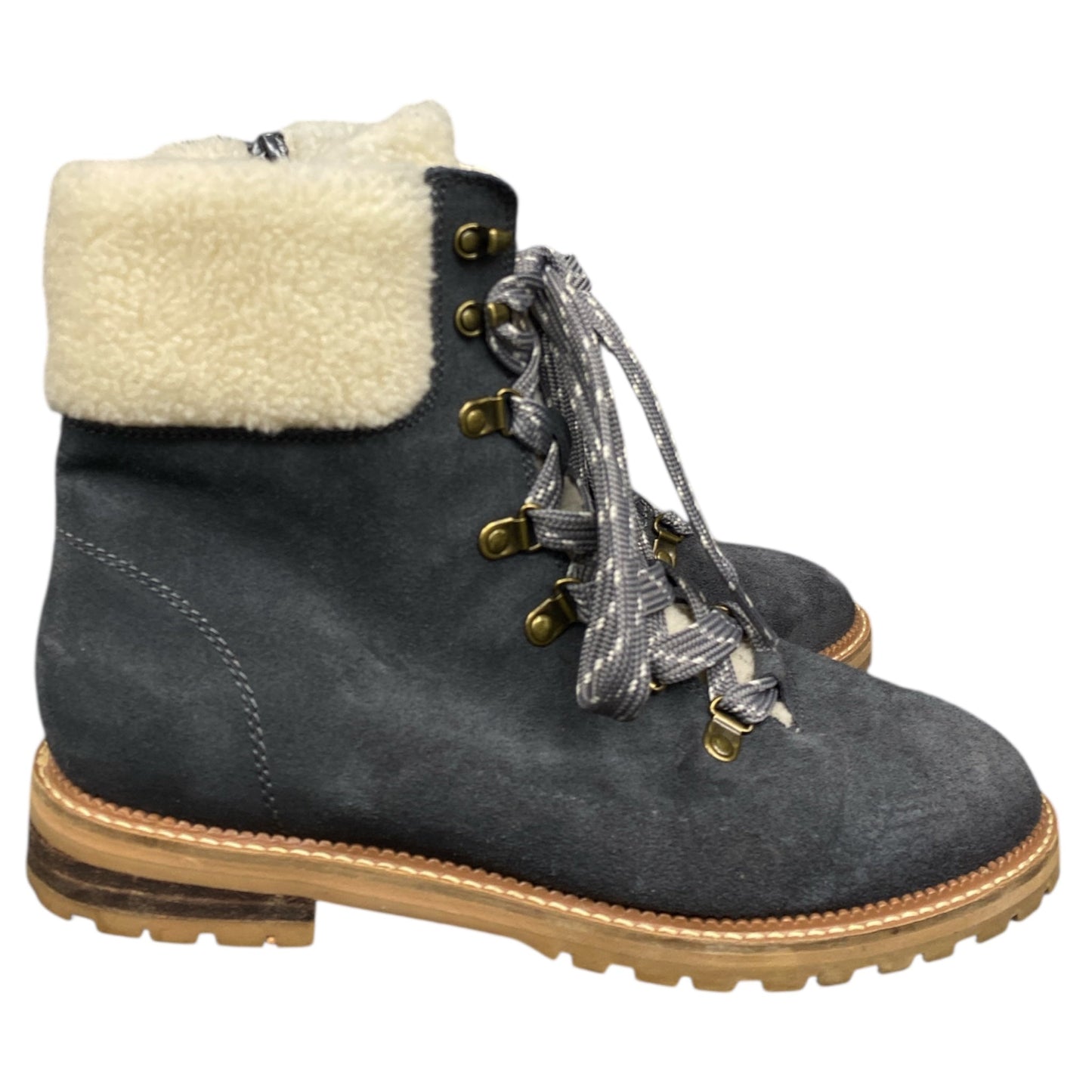 Boots Ankle Flats By Lands End In Grey, Size:7.5