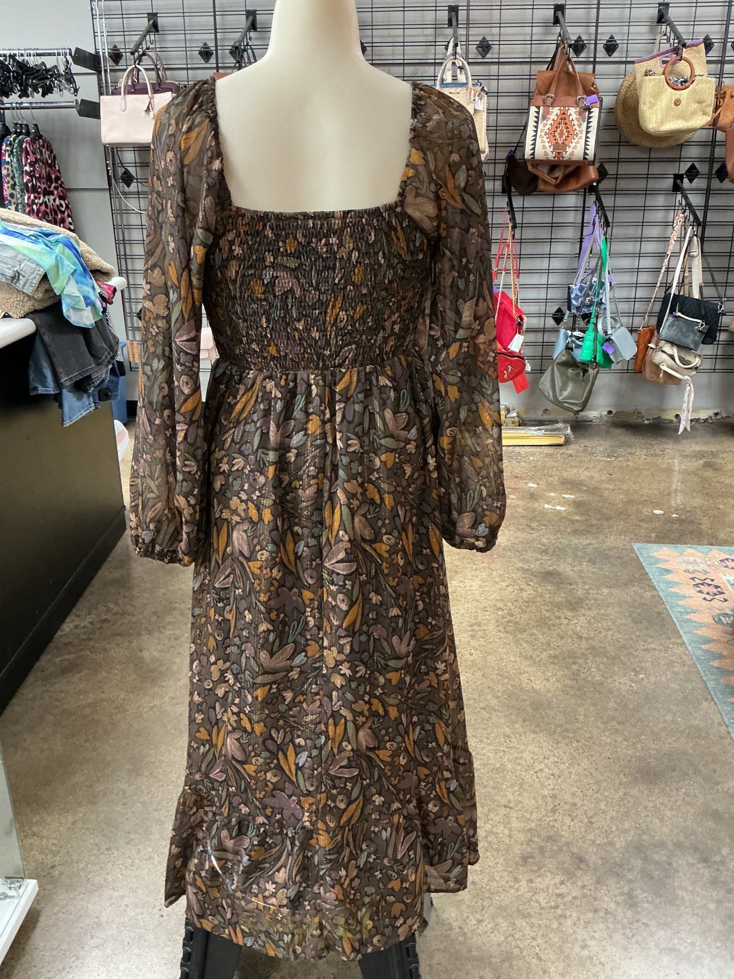 Dress Casual Maxi By New In In Brown, Size:S