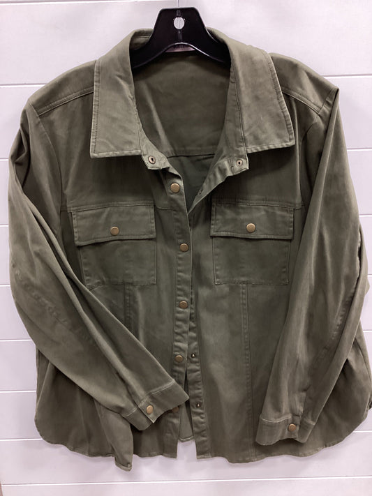Jacket Other By Just Fab In Green, Size:2X