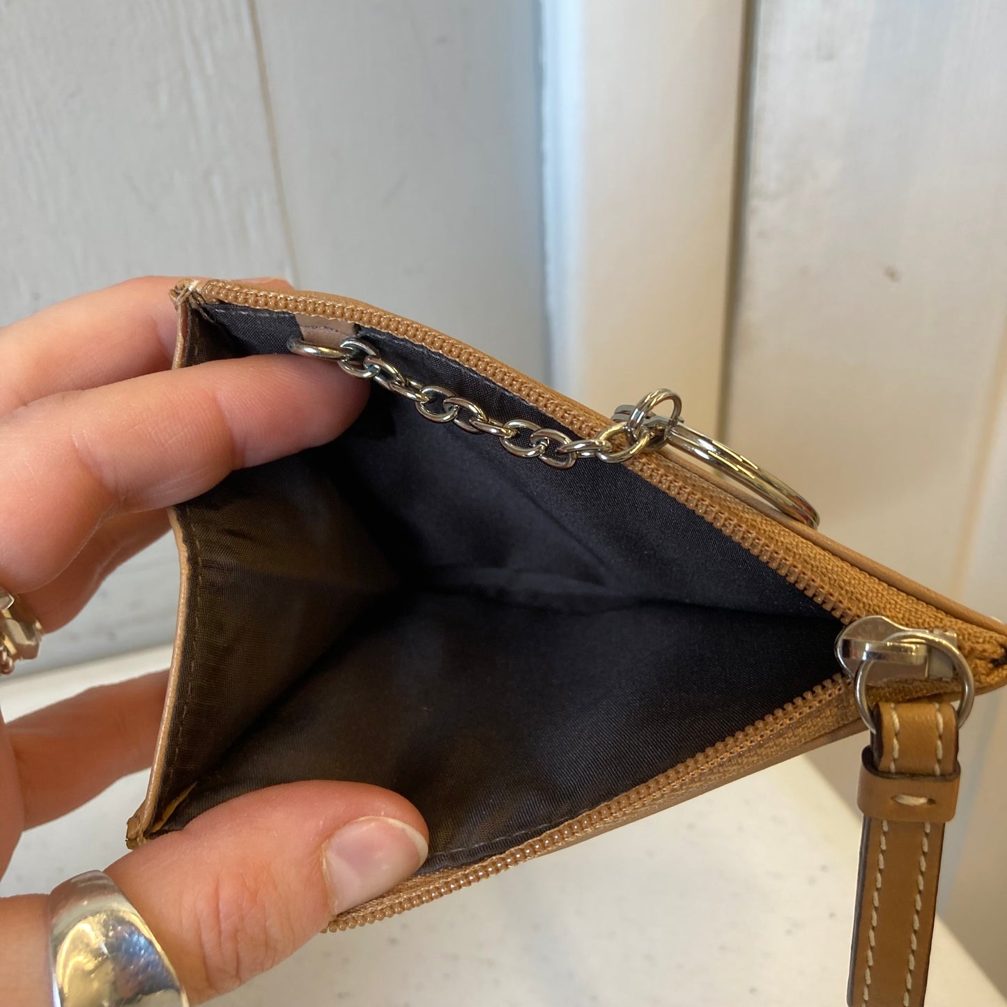 Coin Purse Designer By Coach In Brown, Size:Small