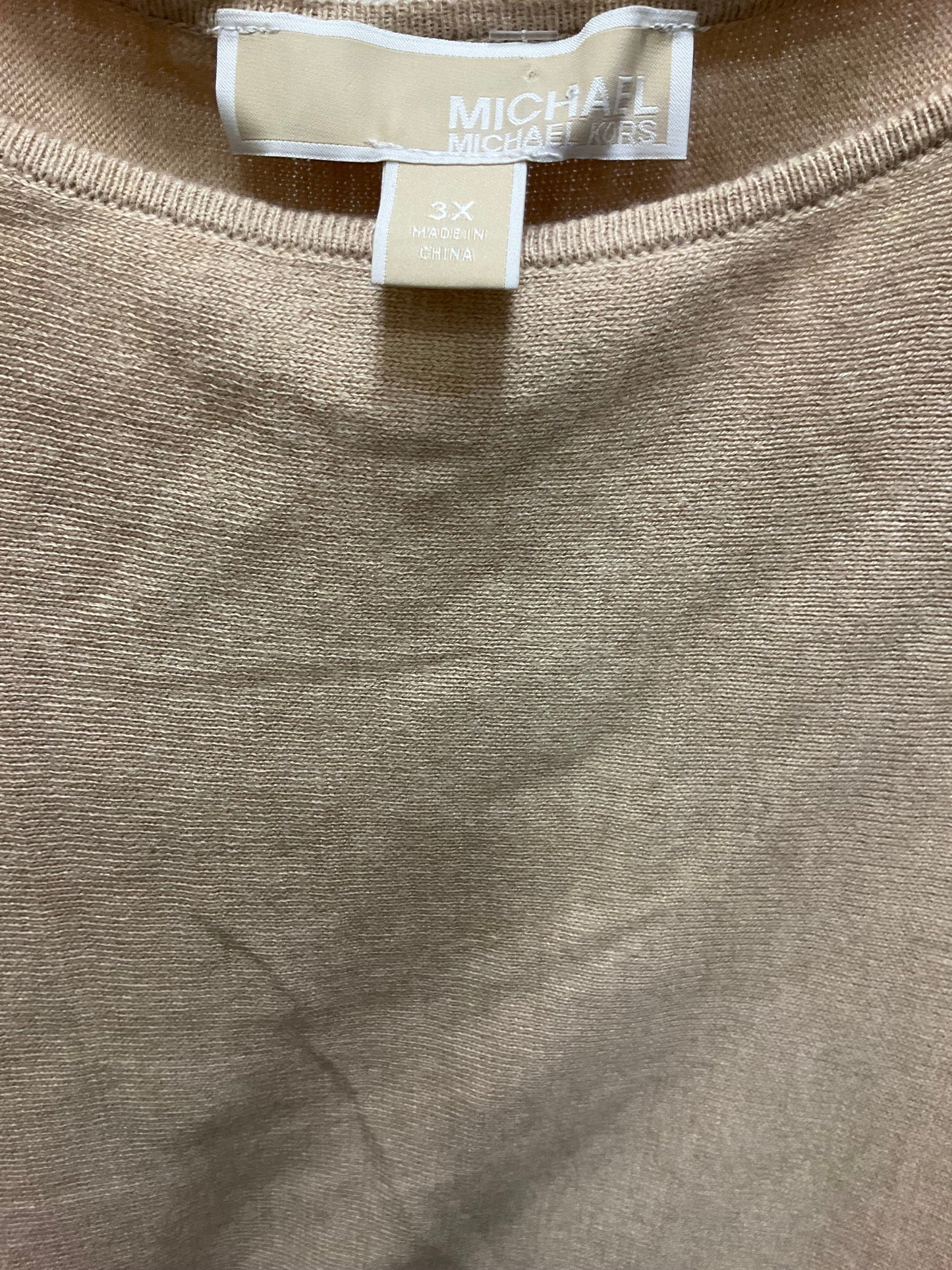 Top Long Sleeve By Michael By Michael Kors In Tan, Size: 26