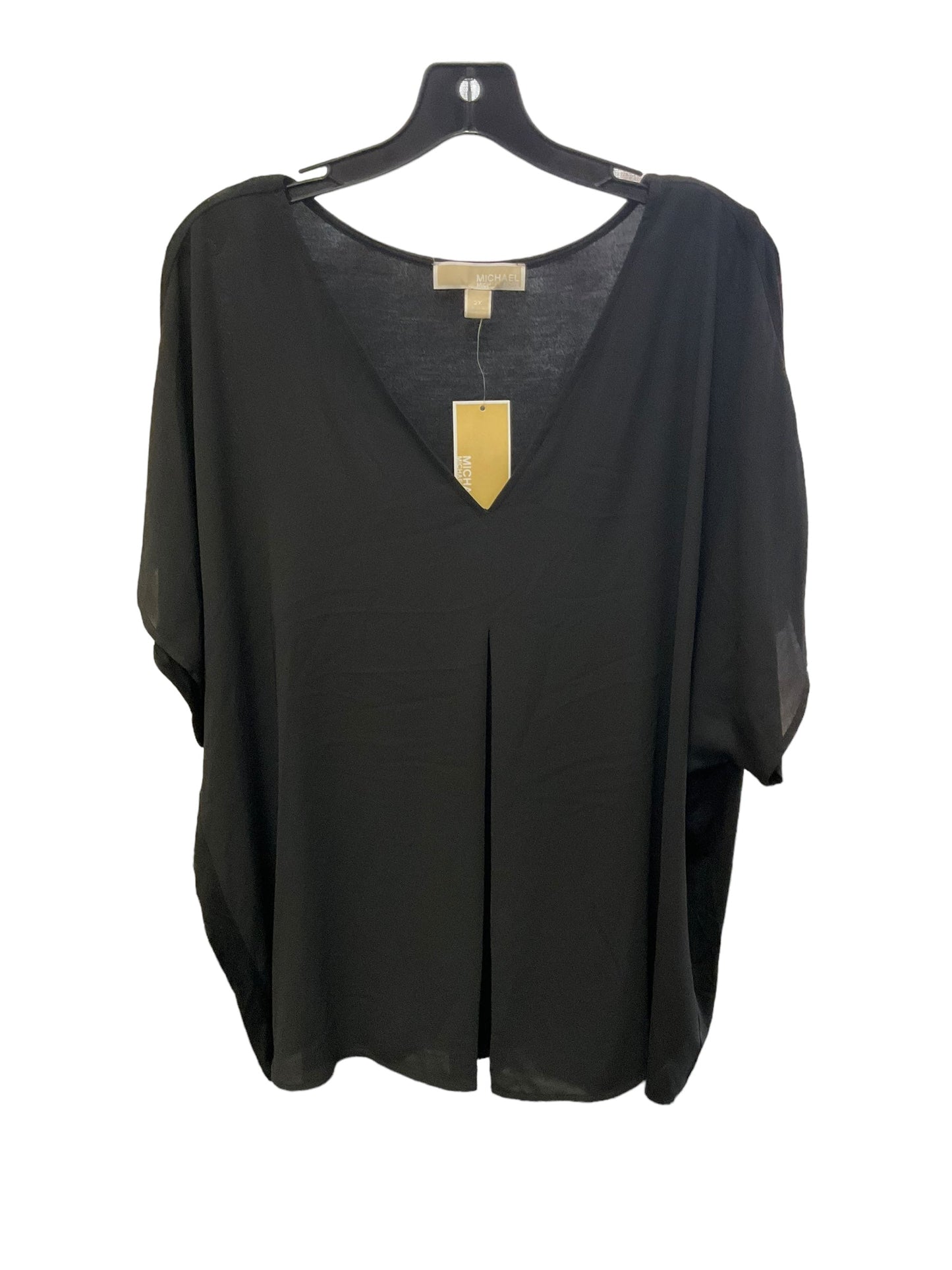 Top Short Sleeve By Michael By Michael Kors In Black, Size: 24