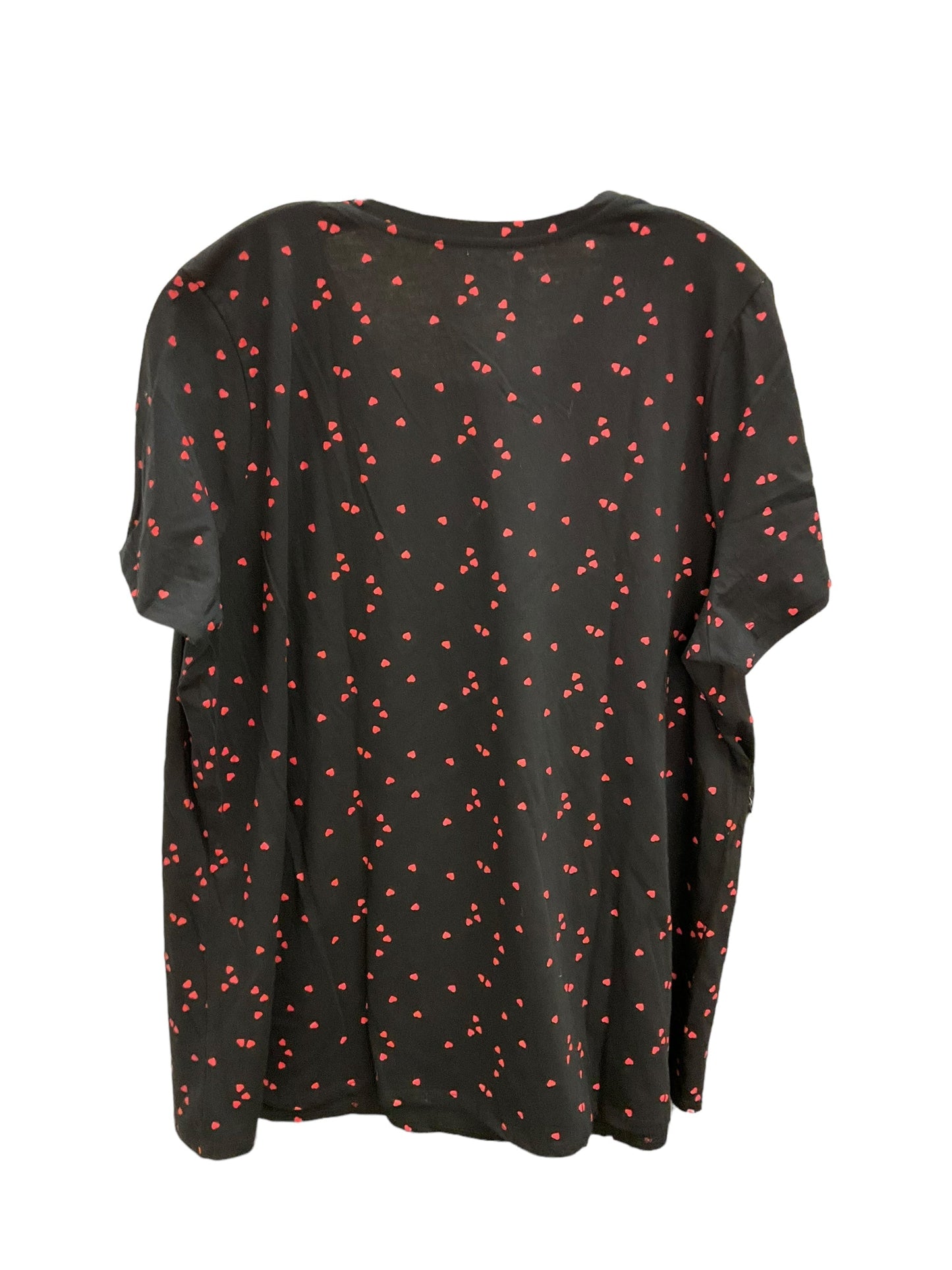 Top Short Sleeve By Lane Bryant In Black Red, Size: 22