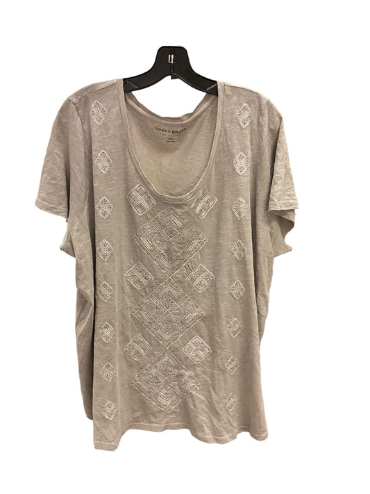 Top Short Sleeve By Lucky Brand In Grey, Size: 26