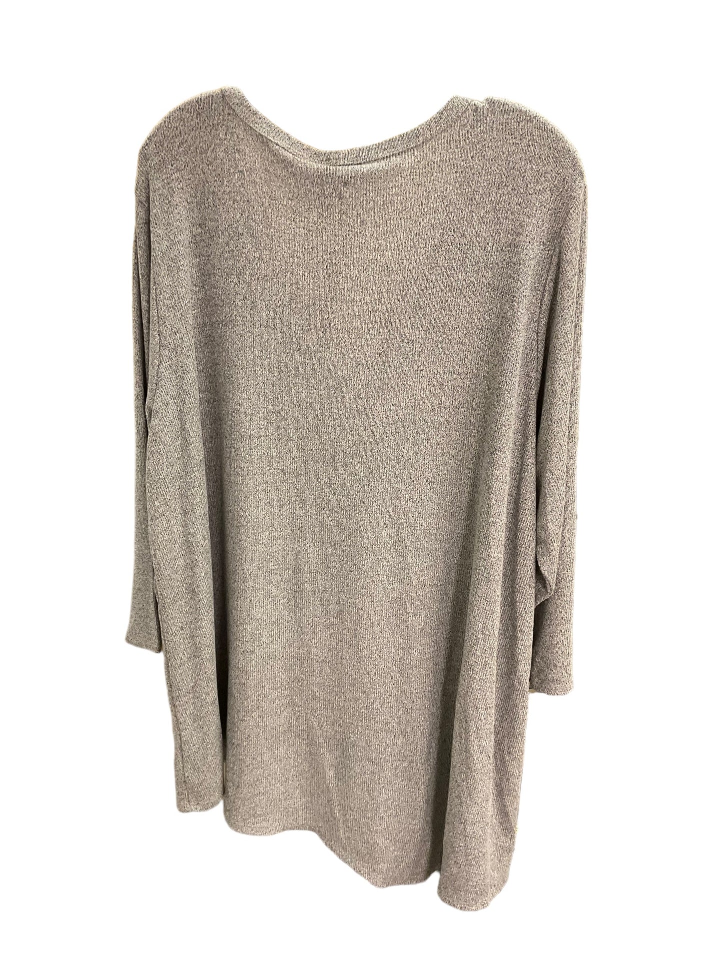 Top Long Sleeve By Bobeau In Grey, Size: 26