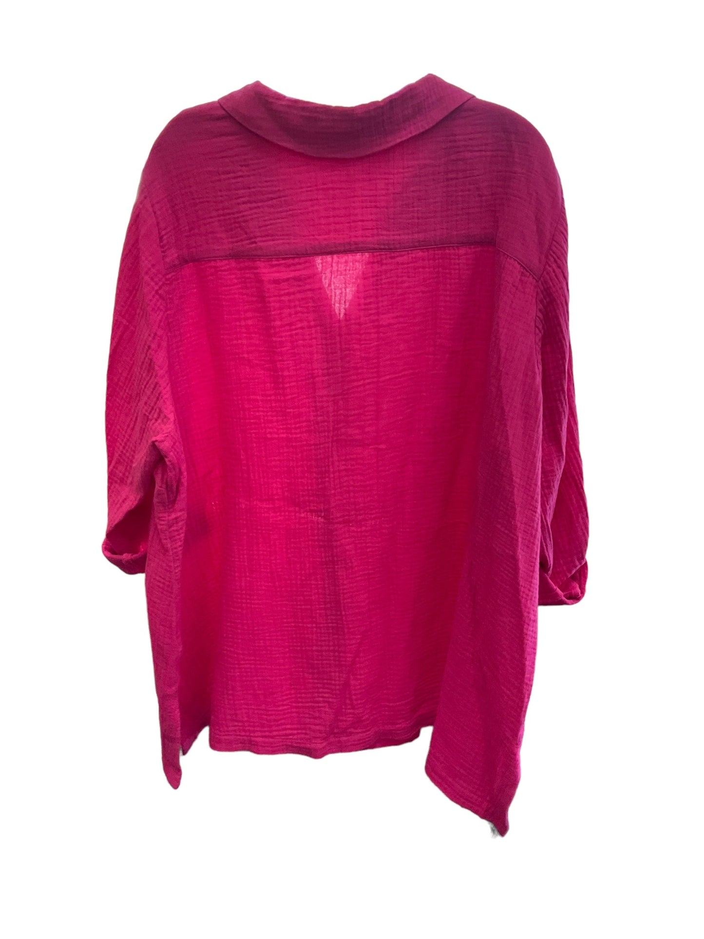 Top Long Sleeve By Soft Surroundings In Hot Pink, Size: 26