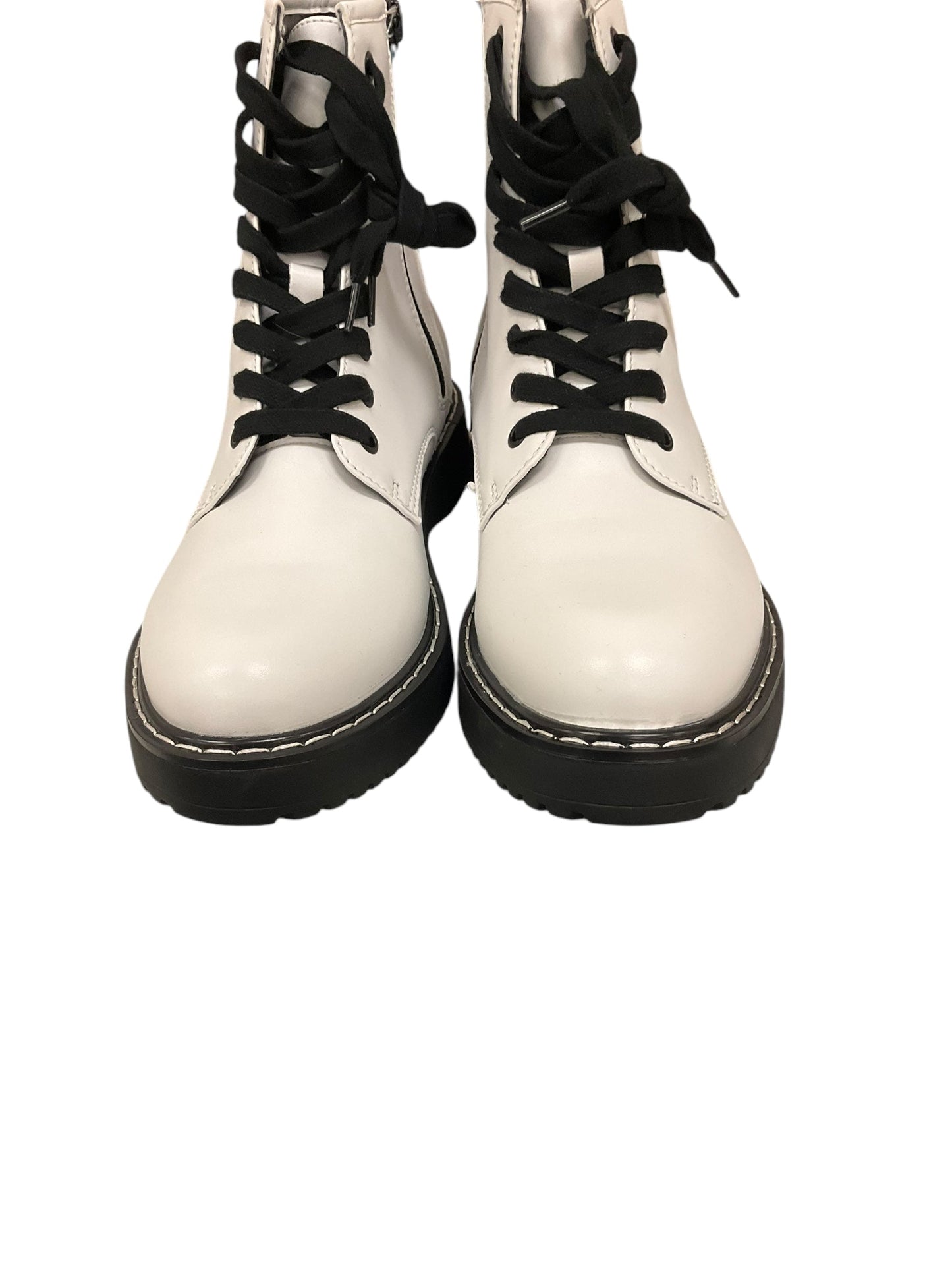 Boots Combat By Madden Girl In Cream, Size: 8