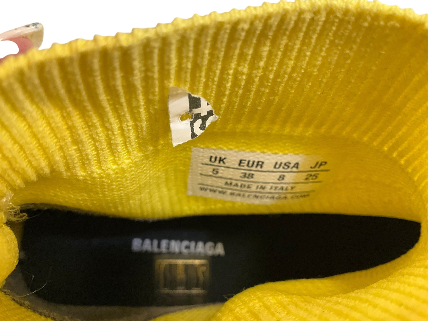 Shoes Luxury Designer By Balenciaga In Yellow, Size: 8