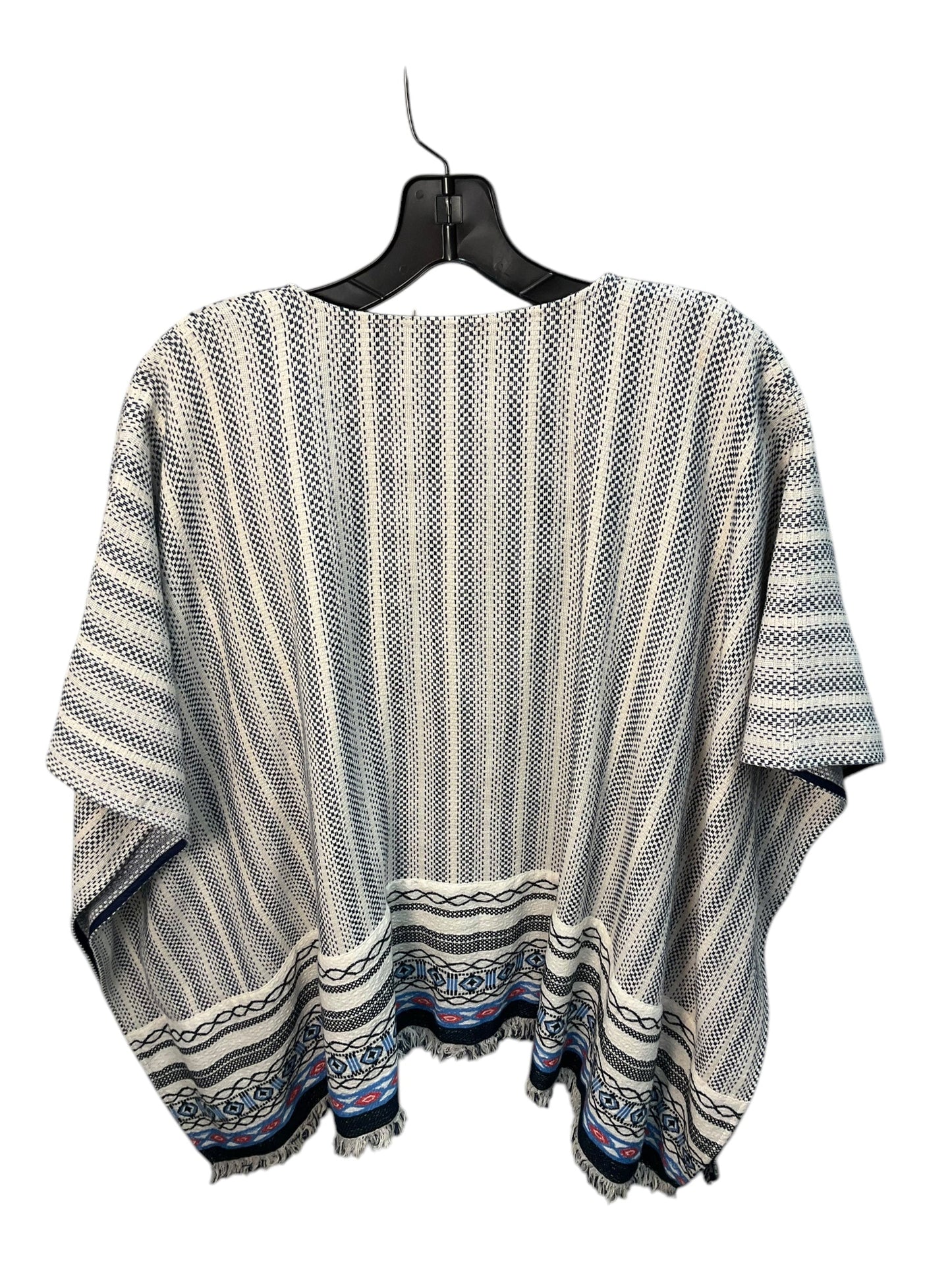 Poncho Designer By Tory Burch In Blue, Size: Xs