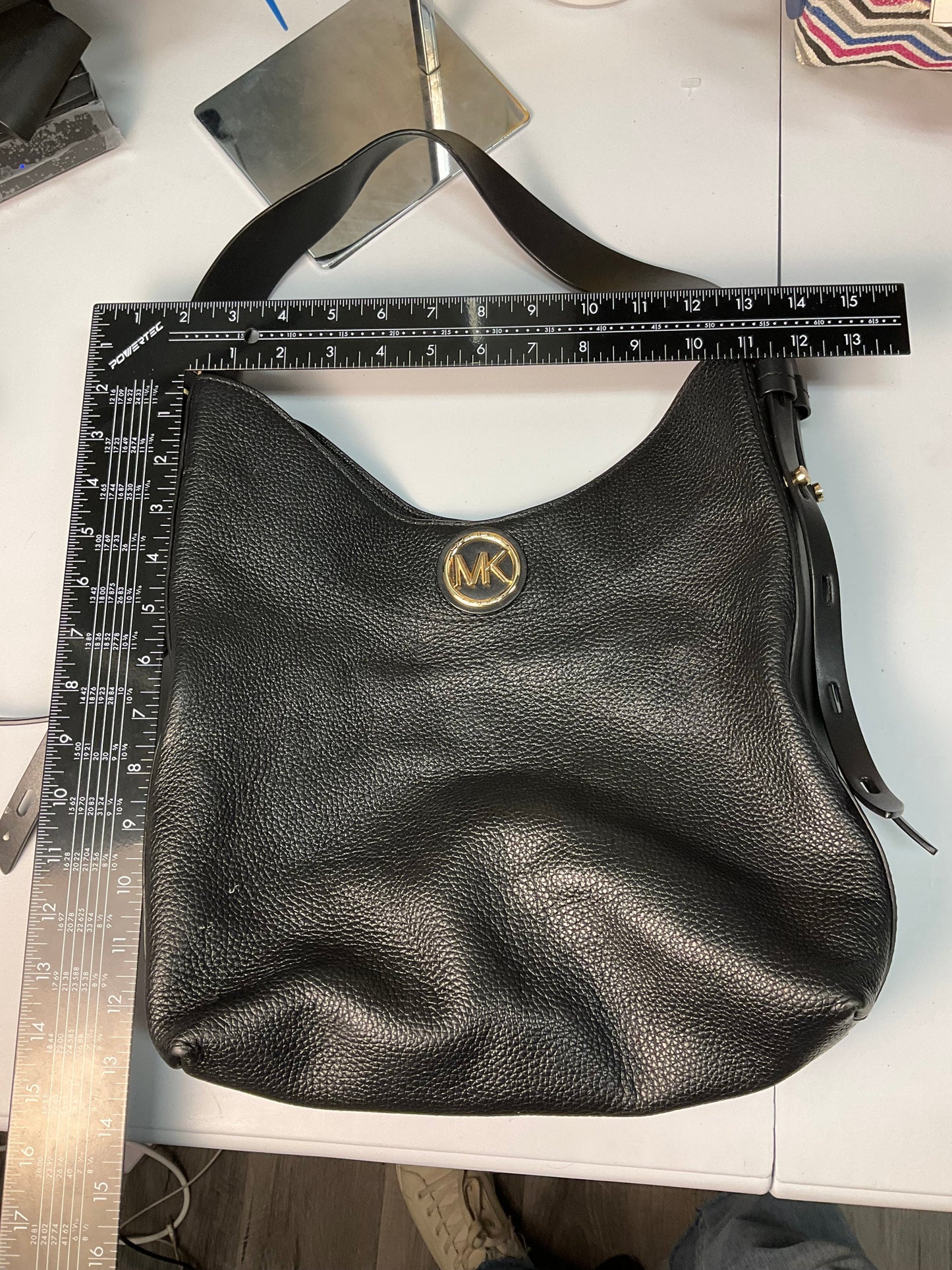 Handbag Leather By Michael By Michael Kors, Size: Large