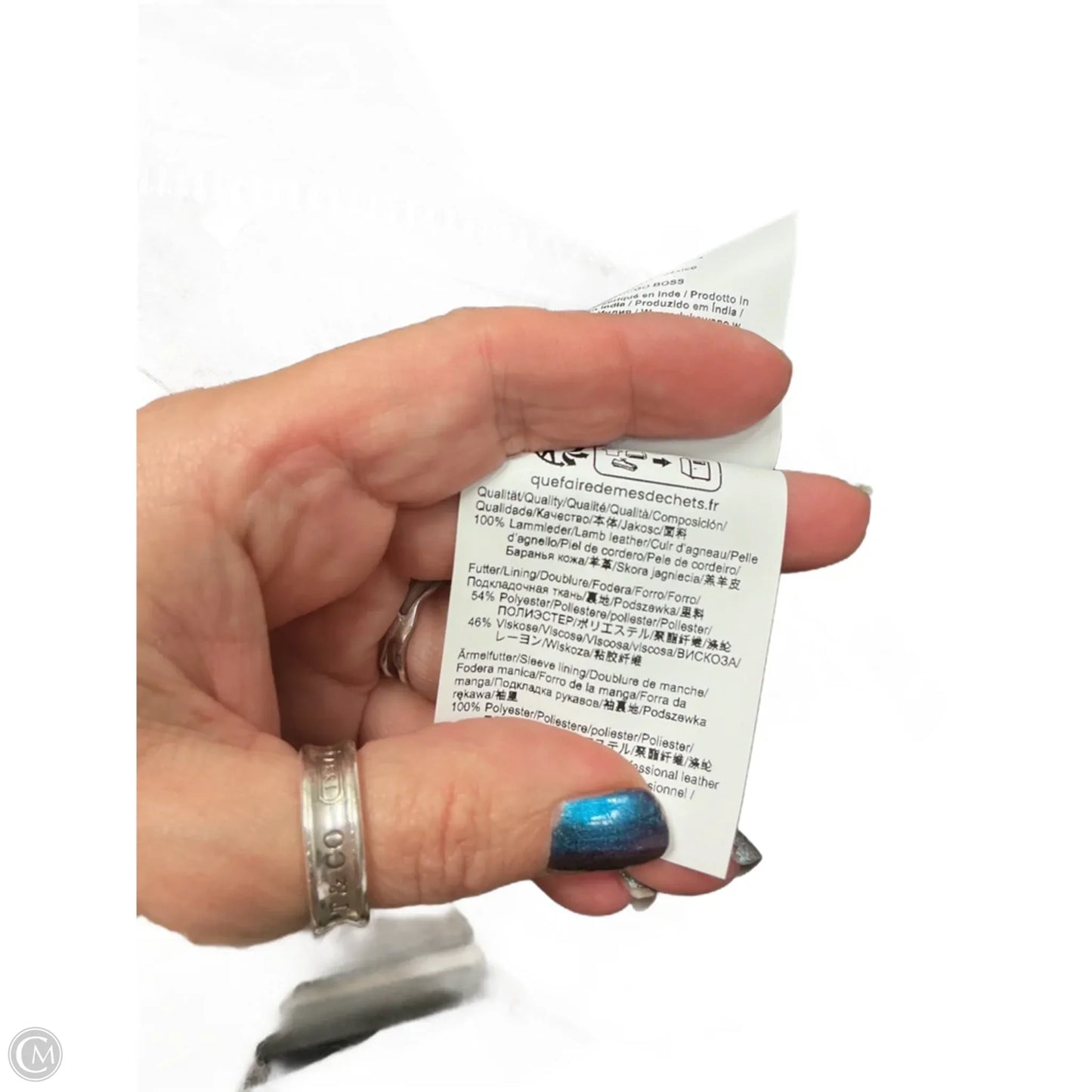 Jacket Moto Leather By Hugo Boss In Black, Size: M