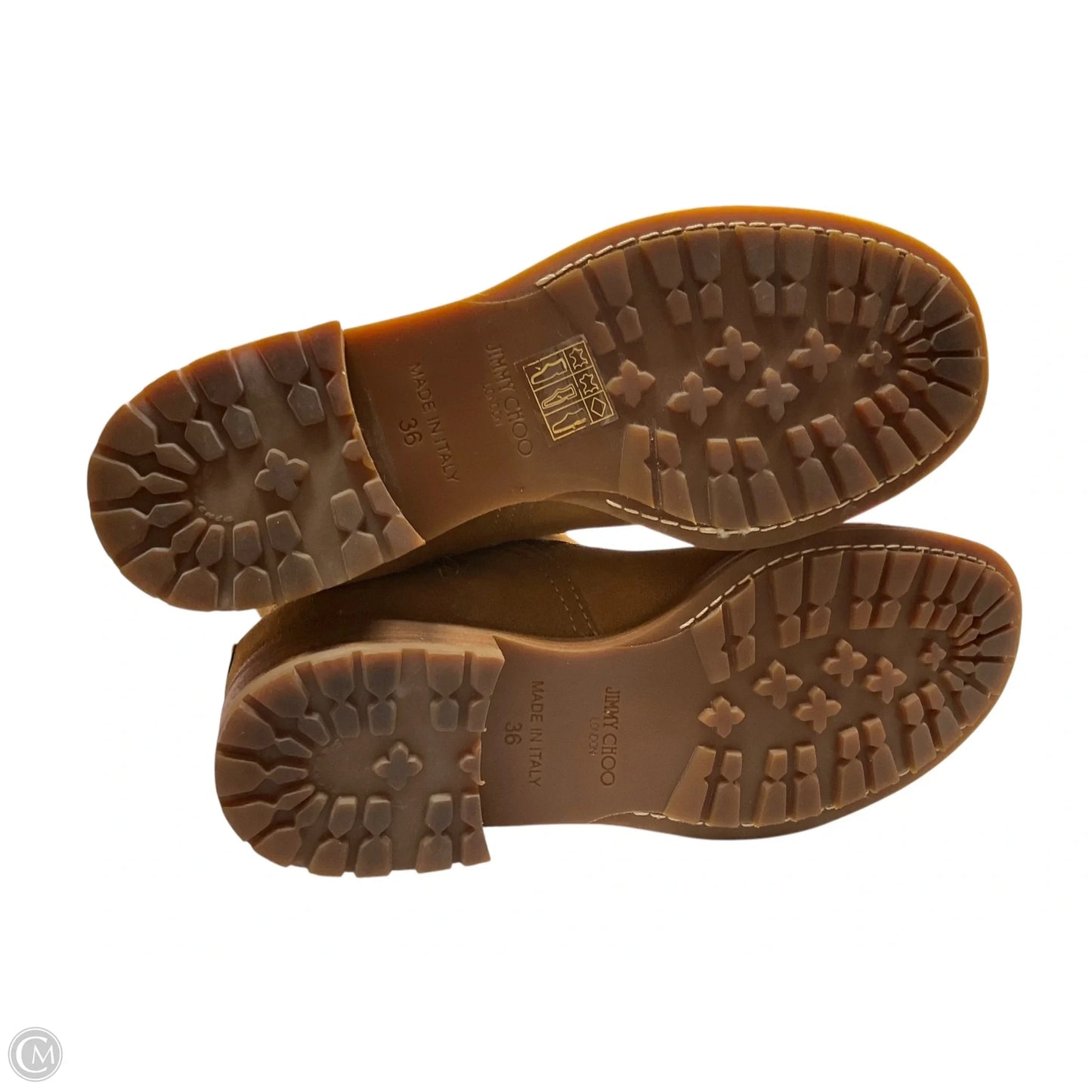 Boots Luxury Designer By Jimmy Choo In Tan, Size: 6