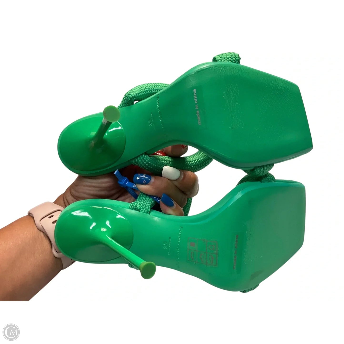 Sandals Luxury Designer By Alexander Wang In Green, Size: 5