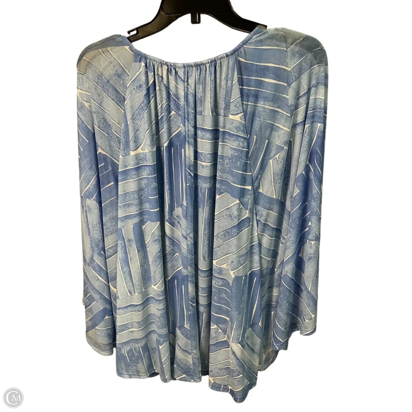 Top 3/4 Sleeve By Lane Bryant In Blue, Size: 18