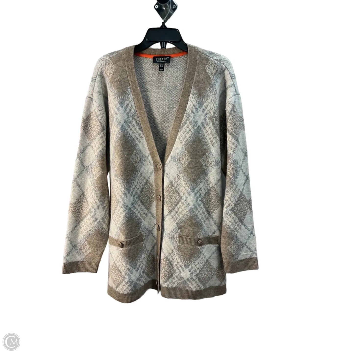 Sweater Cardigan By Isaac Mizrahi Live Qvc In Tan, Size: 18