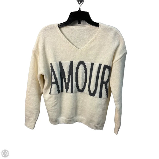Sweater By Clothes Mentor In Cream, Size: S