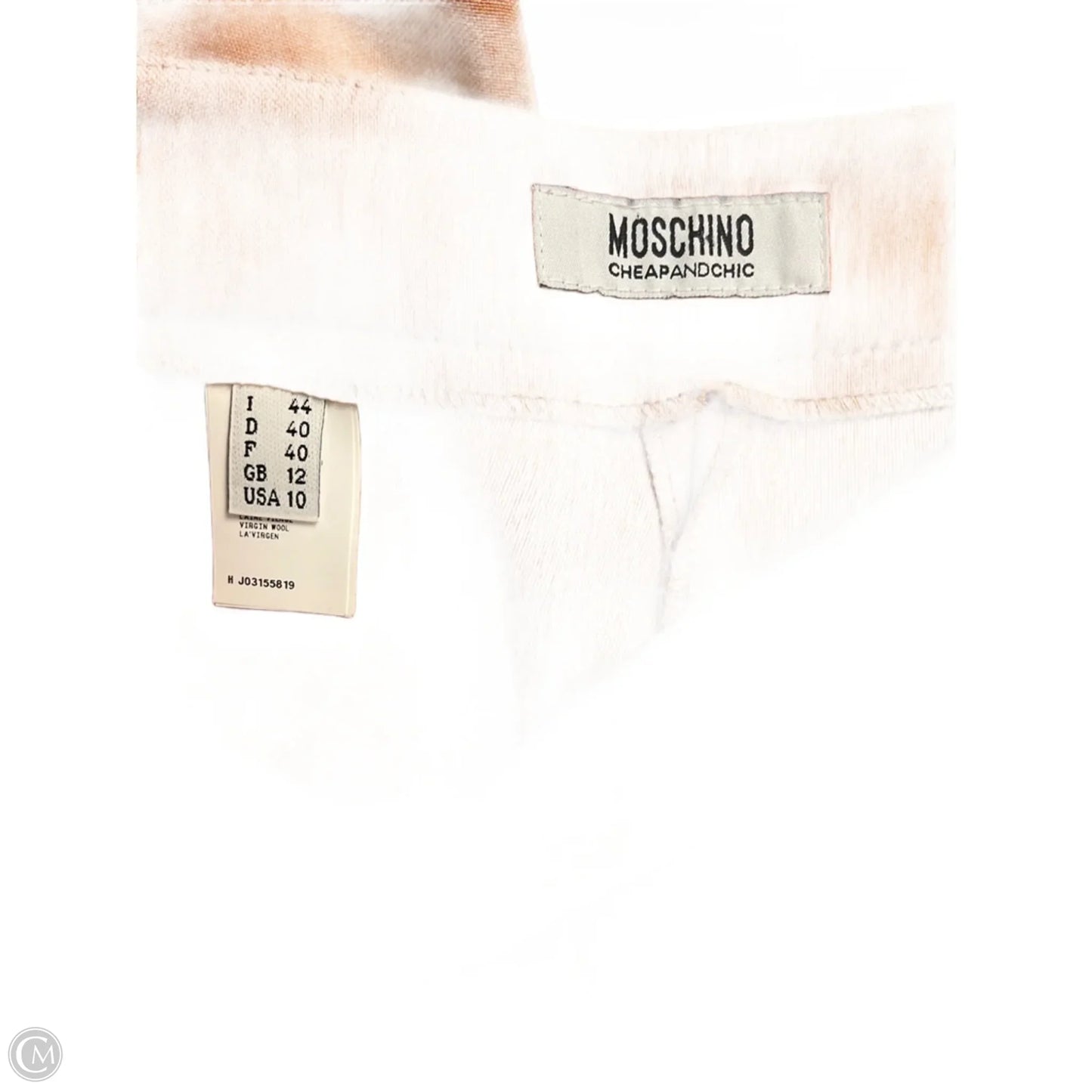 Pants Luxury Designer By Moschino In Yellow, Size: 10