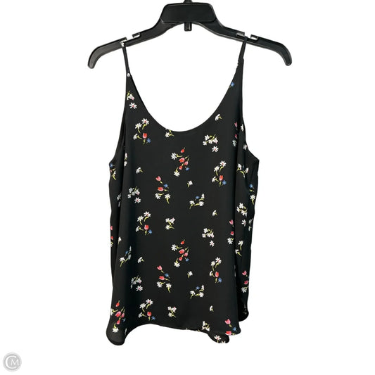 Top Sleeveless By Loft In Black, Size: S