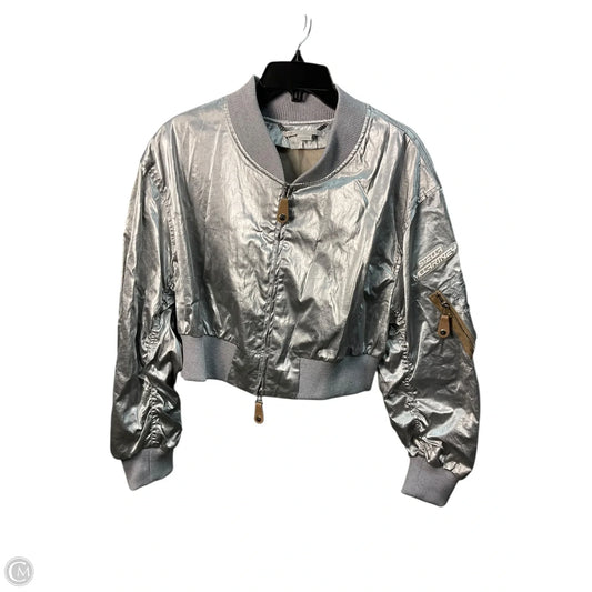Jacket Luxury Designer By Stella Mccartney In Silver, Size: M
