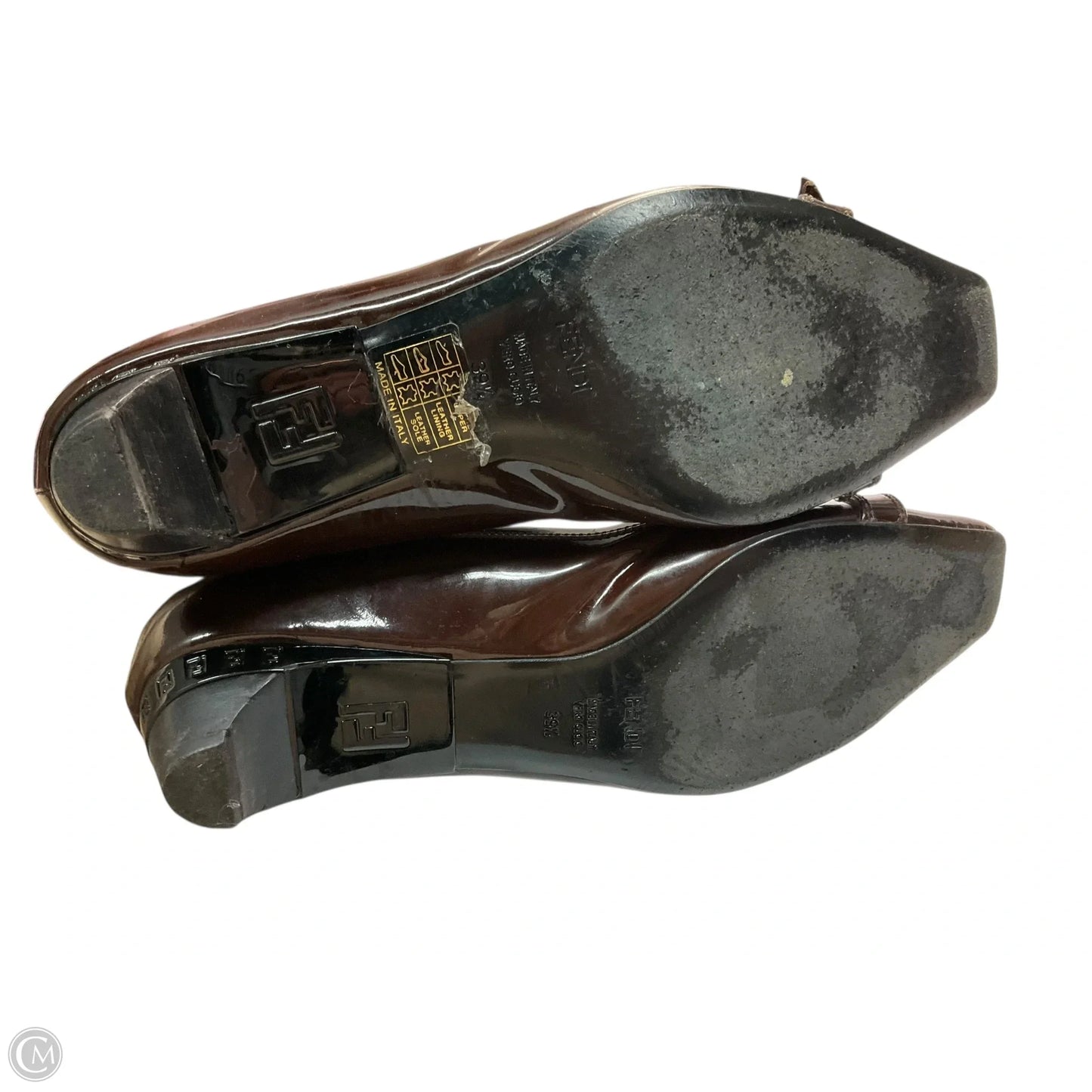 Shoes Luxury Designer By Fendi In Brown, Size: 9