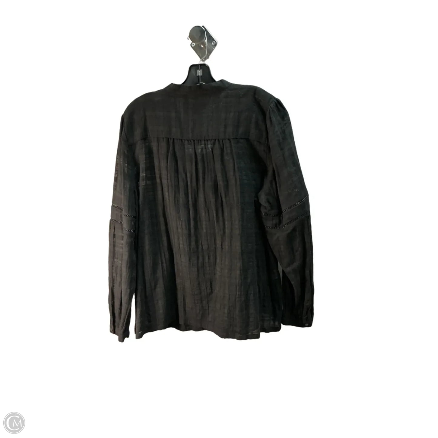 Top Long Sleeve By Loft In Black, Size: 18