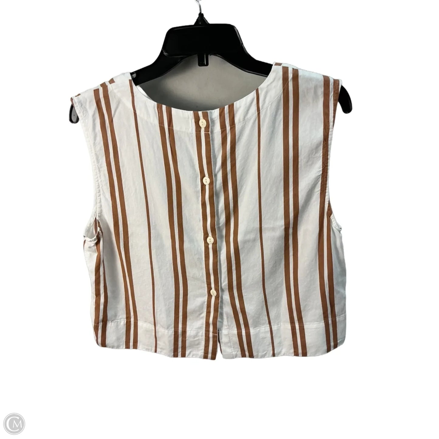 Top Sleeveless By Cloth & Stone In White, Size: M