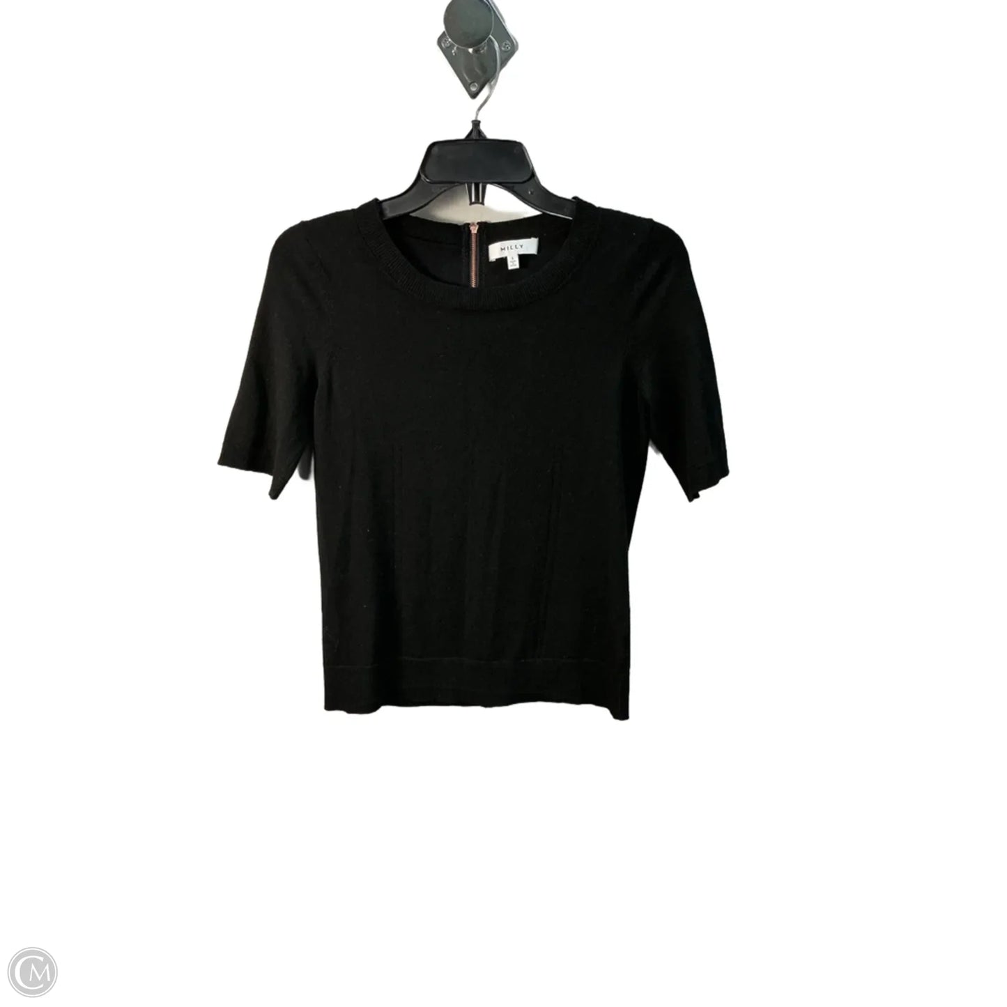 Top Short Sleeve Designer By Milly In Black, Size: S
