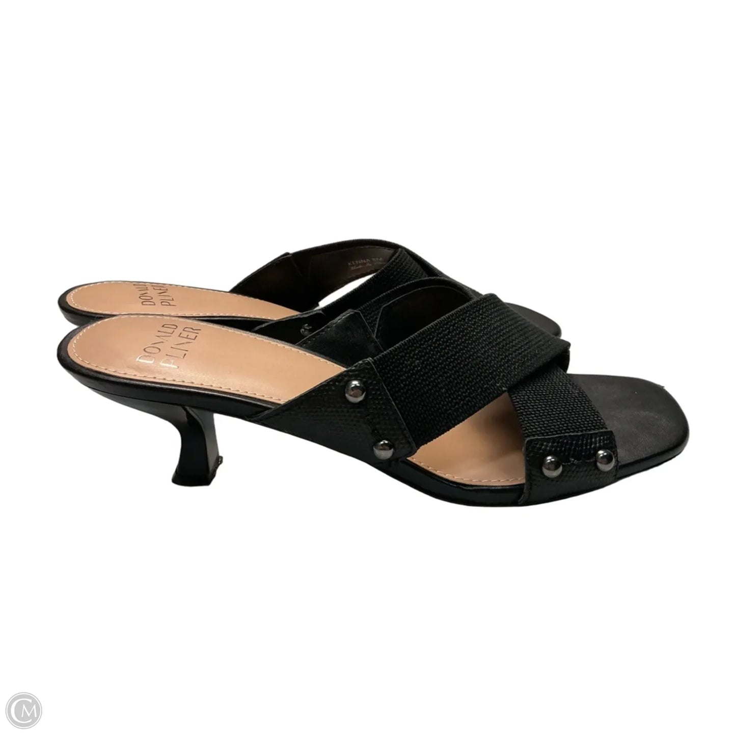 Sandals Heels Kitten By Donald Pliner In Black, Size: 8