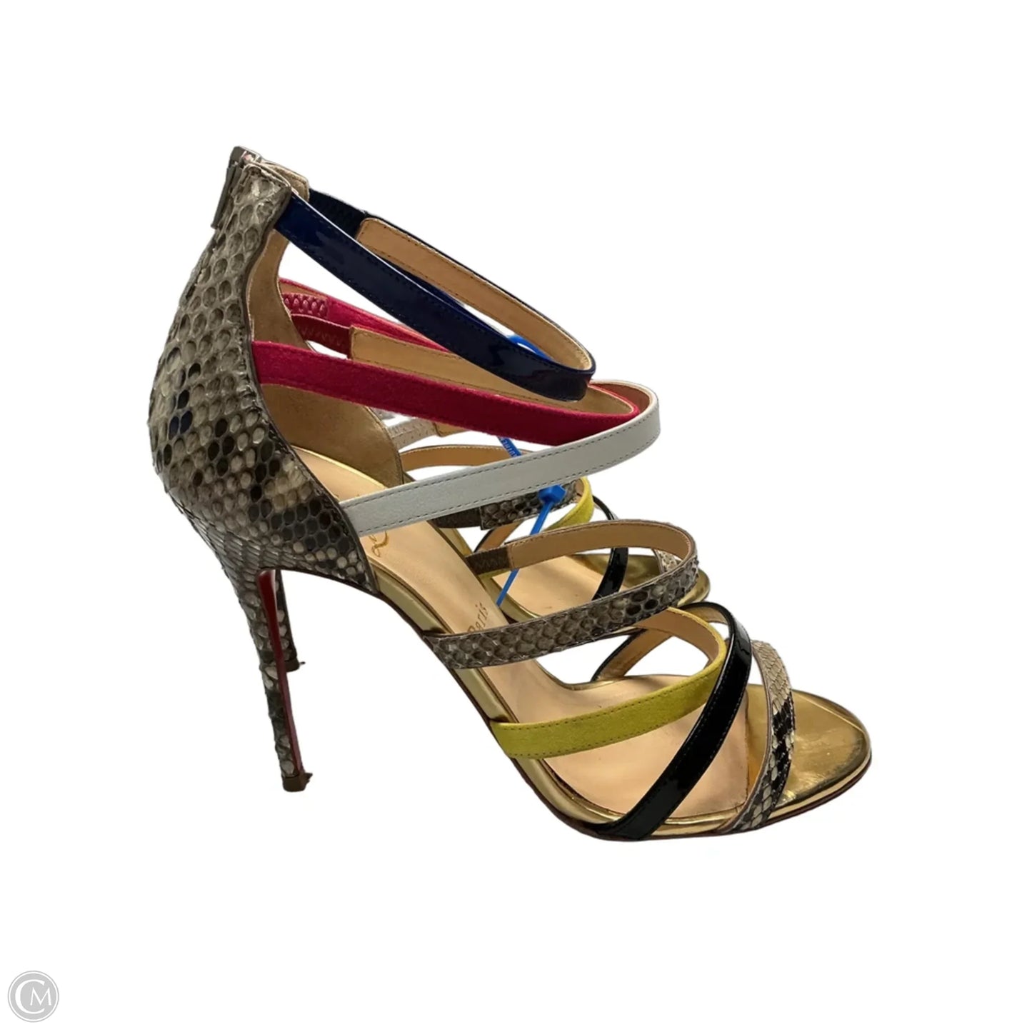 Shoes Luxury Designer By Christian Louboutin In Snakeskin Print, Size: 9