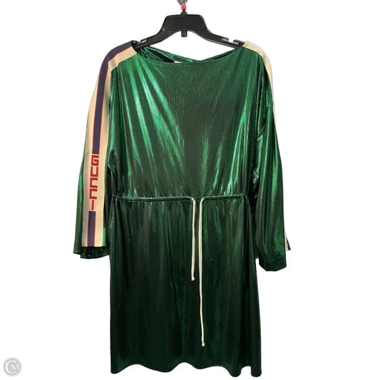 Dress Luxury Designer By Gucci In Green, Size: L