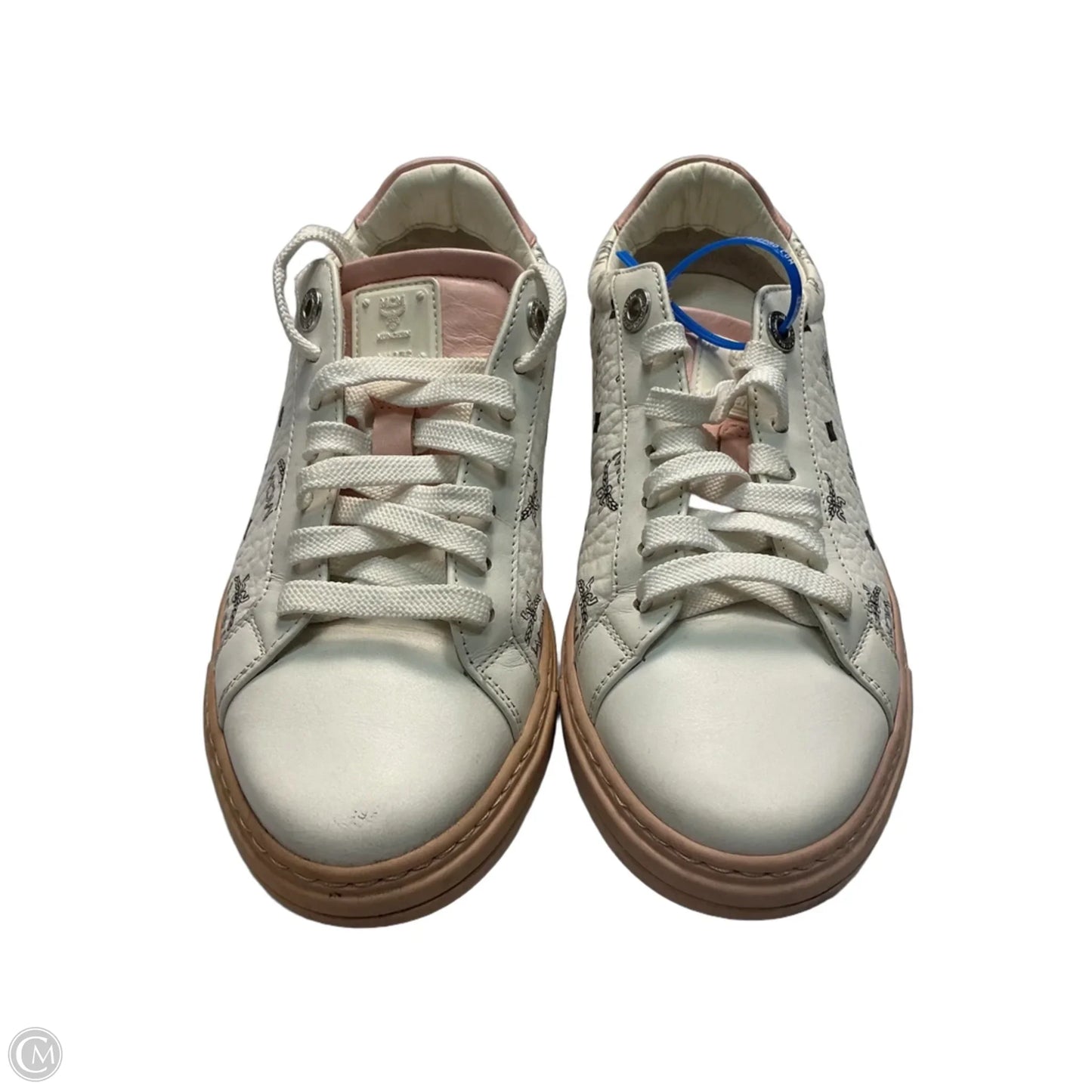 Shoes Luxury Designer By Mcm In Pink & White, Size: 5