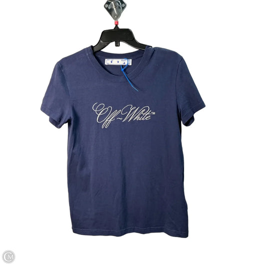 Top Short Sleeve Luxury Designer By Off-white In Navy, Size: S