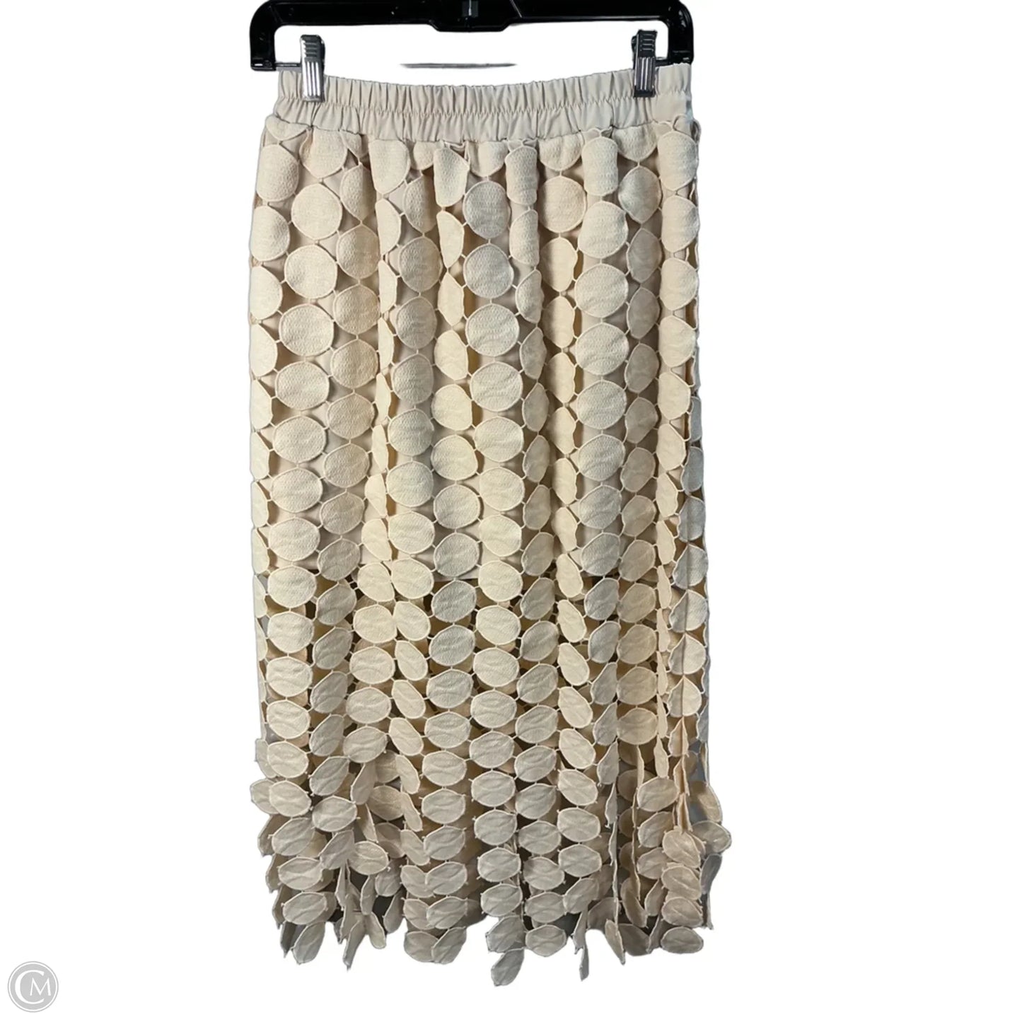 Skirt Midi By Clothes Mentor In Cream, Size: S