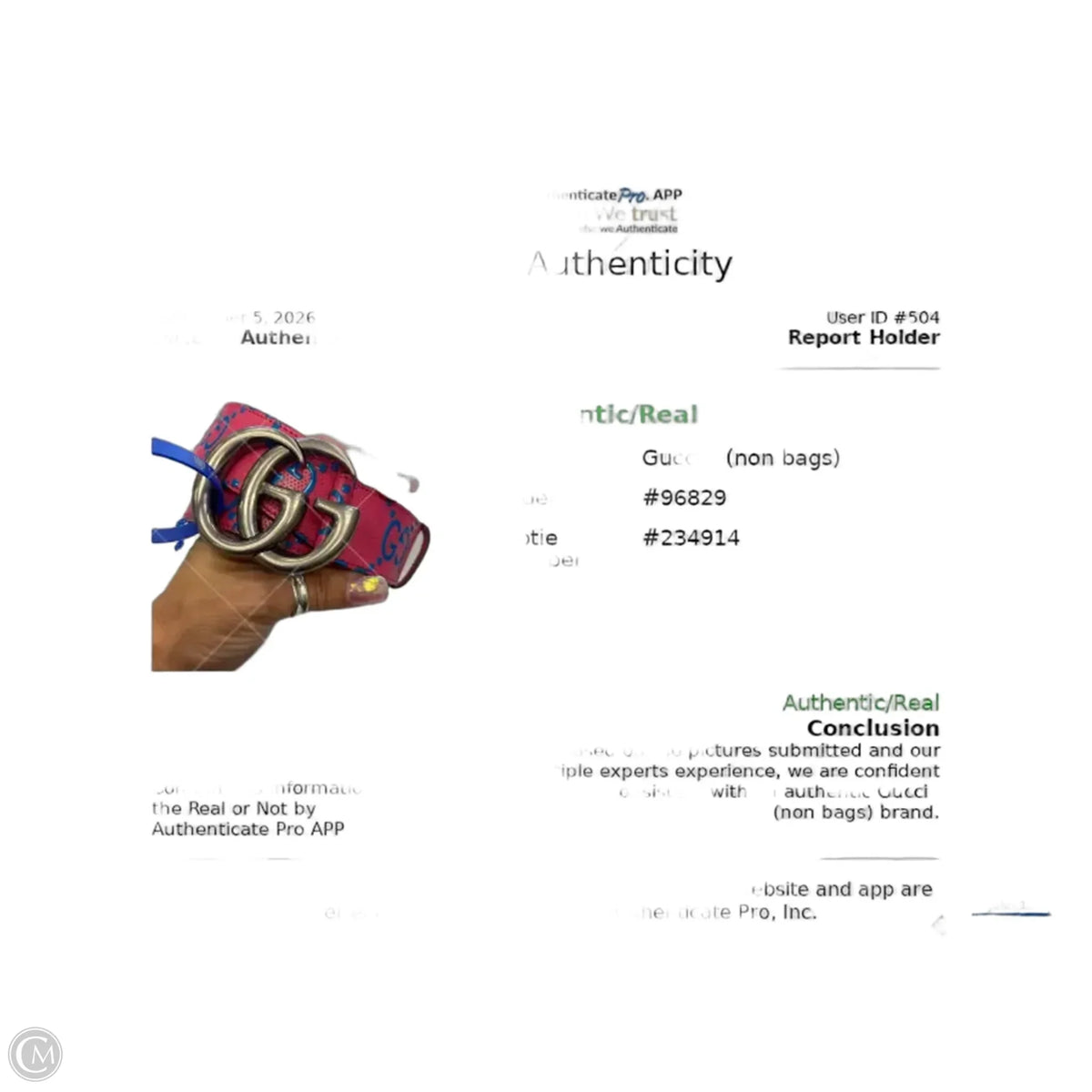 Belt Luxury Designer By Gucci, Size: