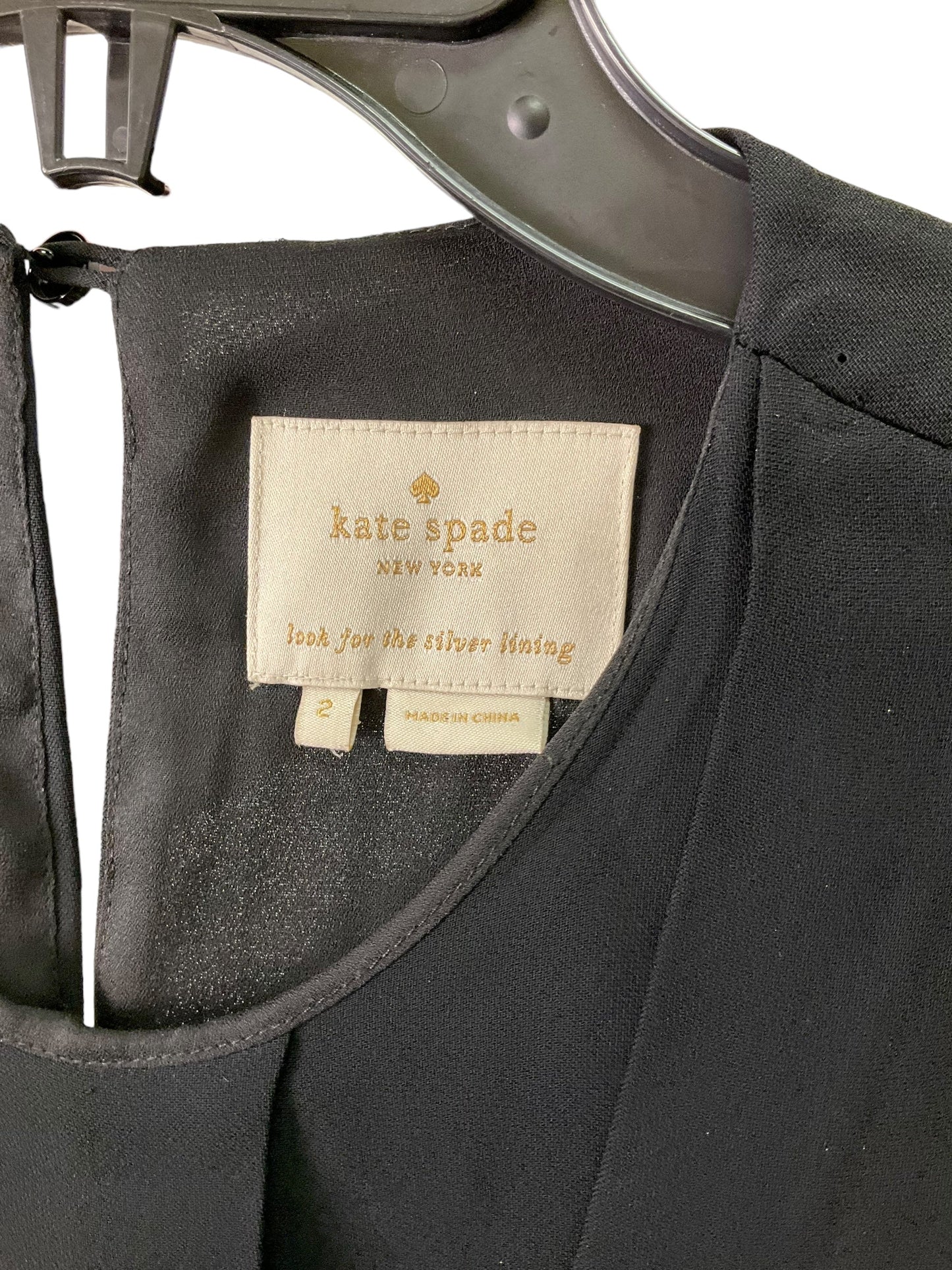 Black Dress Designer Kate Spade, Size 2