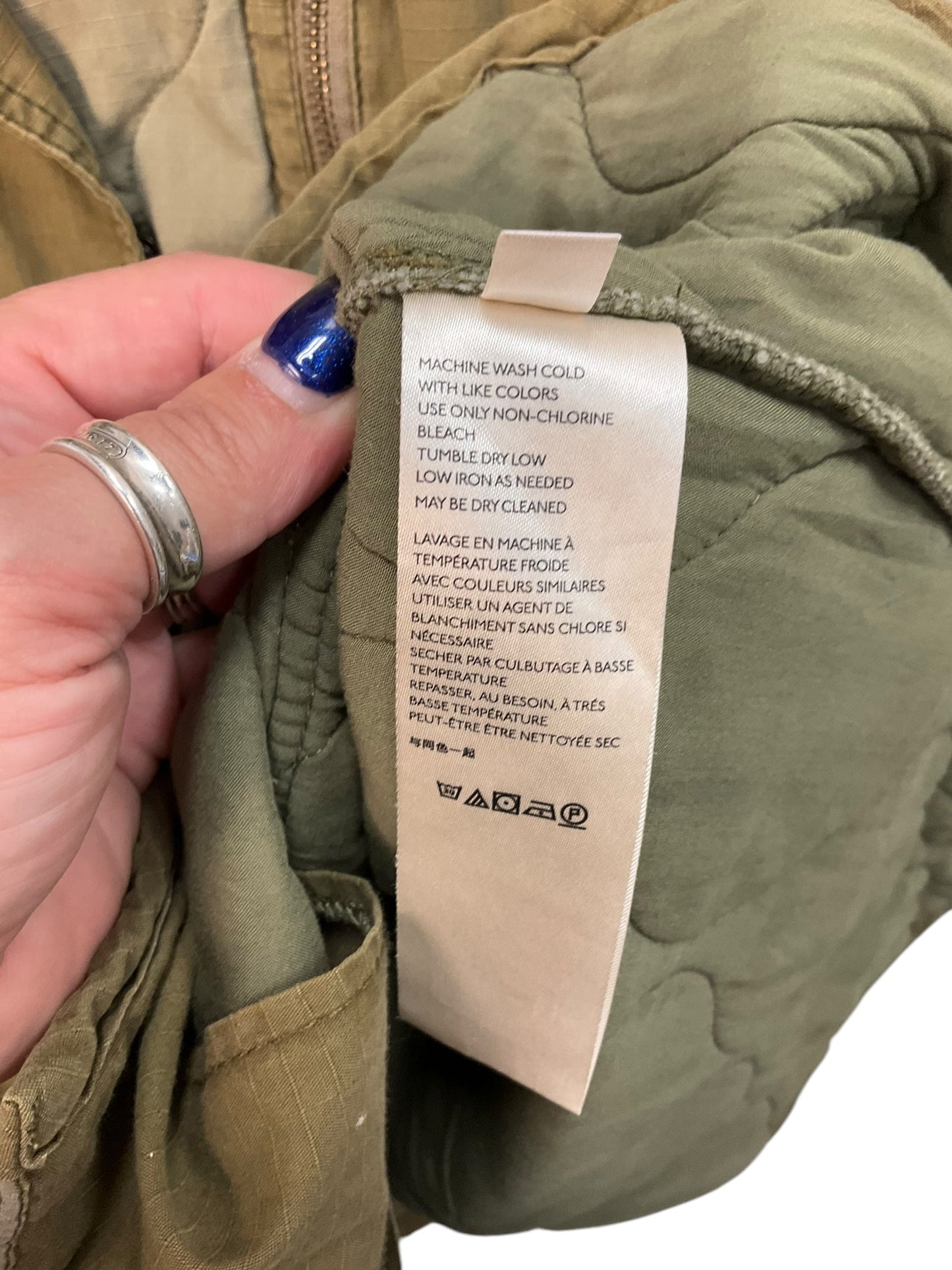 Jacket Puffer & Quilted By Anthropologie In Olive, Size: S