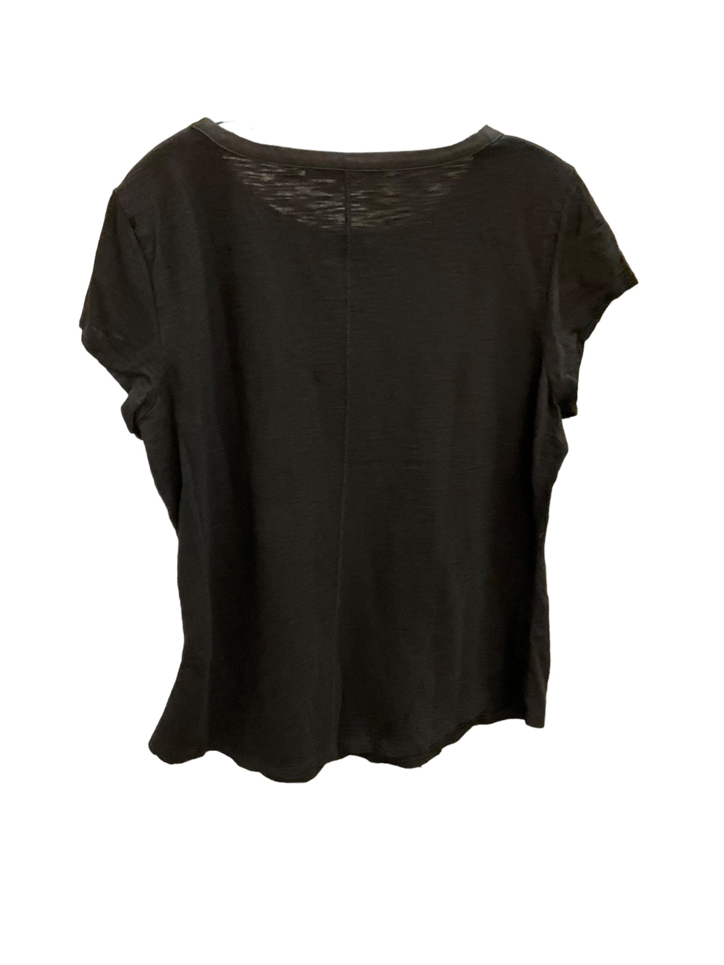 Top Short Sleeve By White House Black Market In Black, Size: L