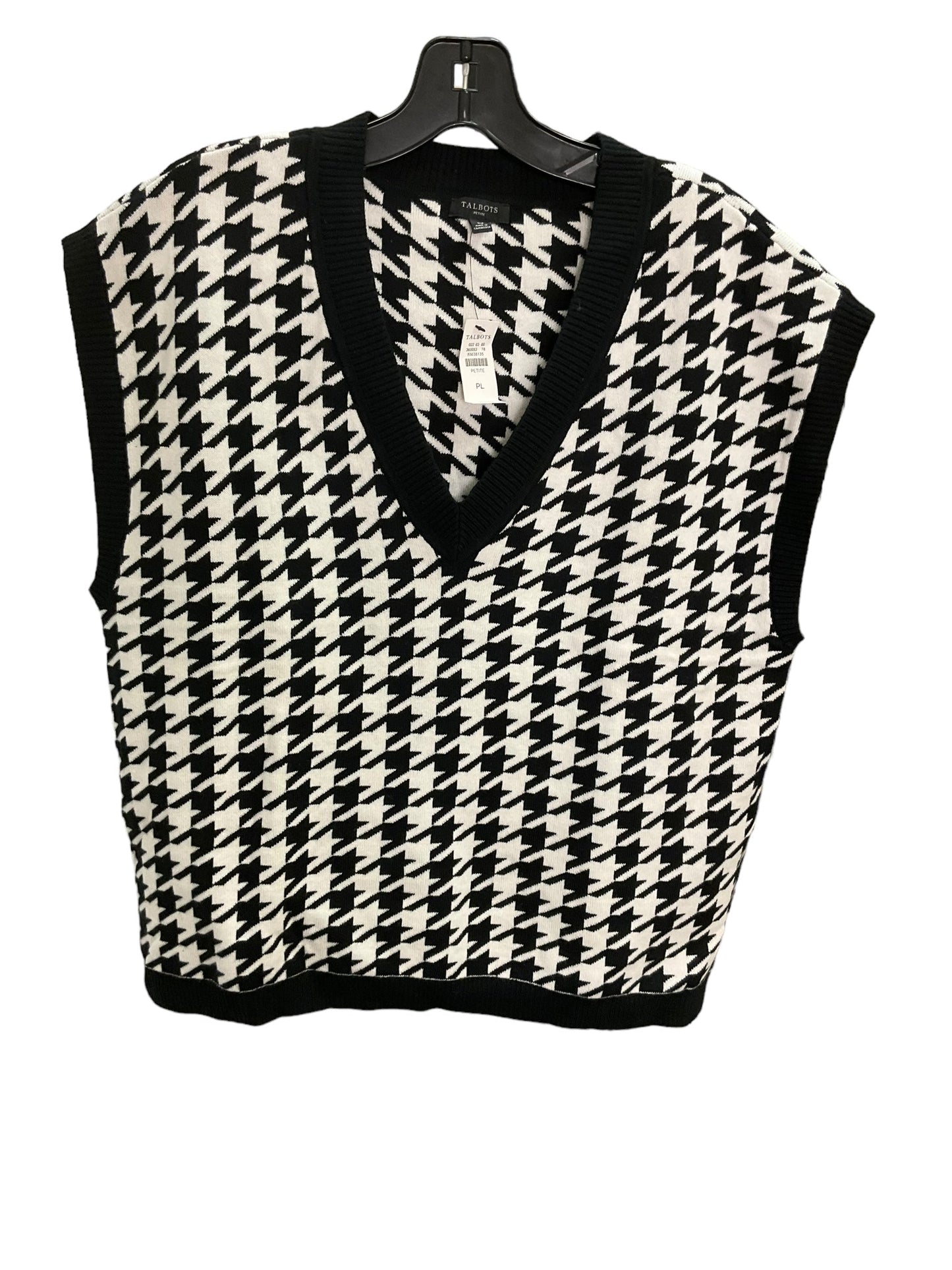 Top Sleeveless By Talbots In Houndstooth, Size: L