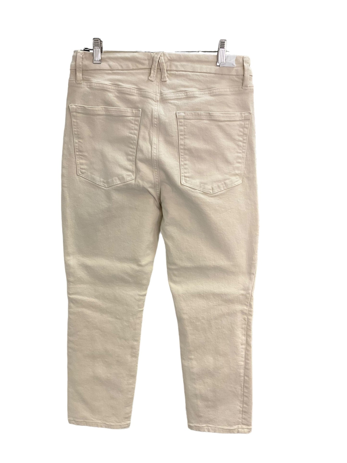 Jeans Straight By Good American In Cream, Size: 10