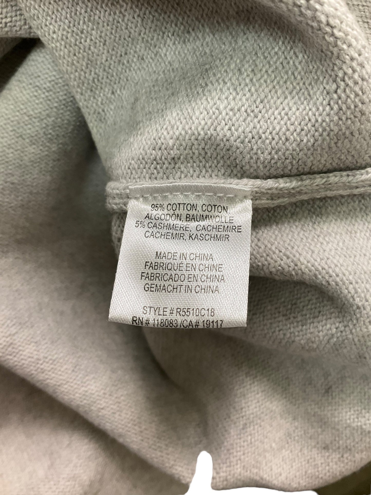 Sweater By Nordstrom In Grey, Size: M