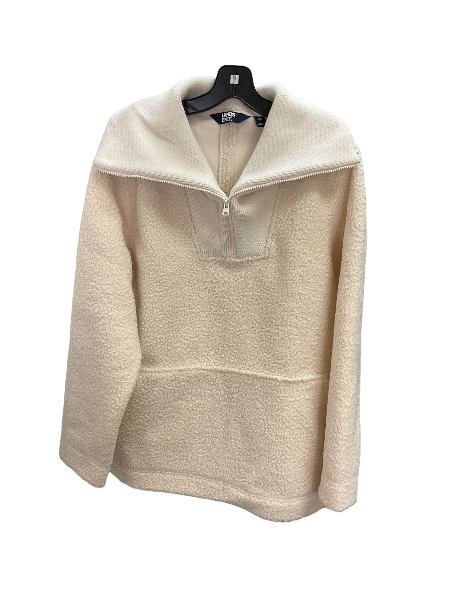 Athletic Fleece By Lands End In Cream, Size: Xl