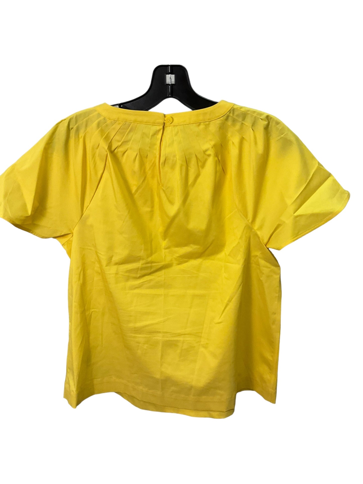 Top Short Sleeve By Brooks Brothers In Yellow, Size: S