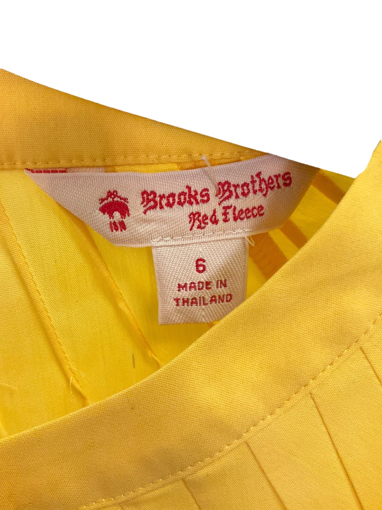 Top Short Sleeve By Brooks Brothers In Yellow, Size: S