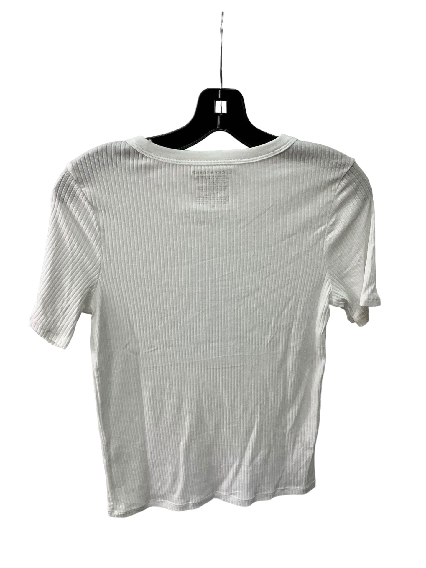 Top Short Sleeve Basic By Lucky Brand In White, Size: S