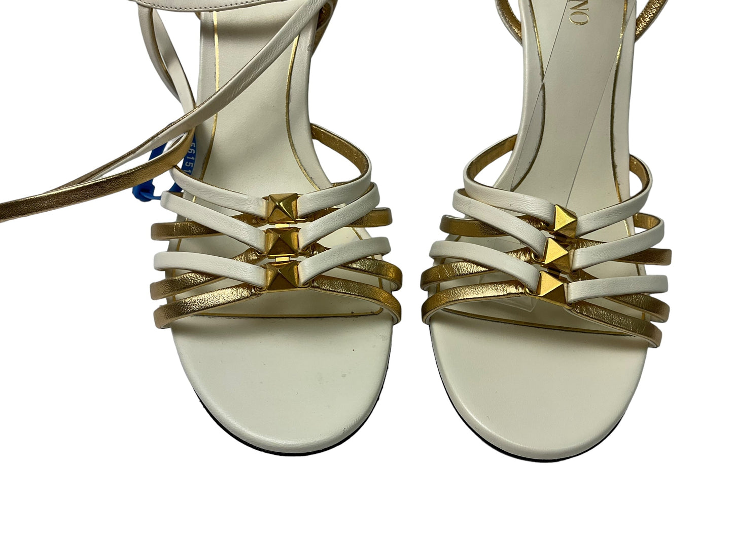 Sandals Designer By Valentino In Gold, Size: 9