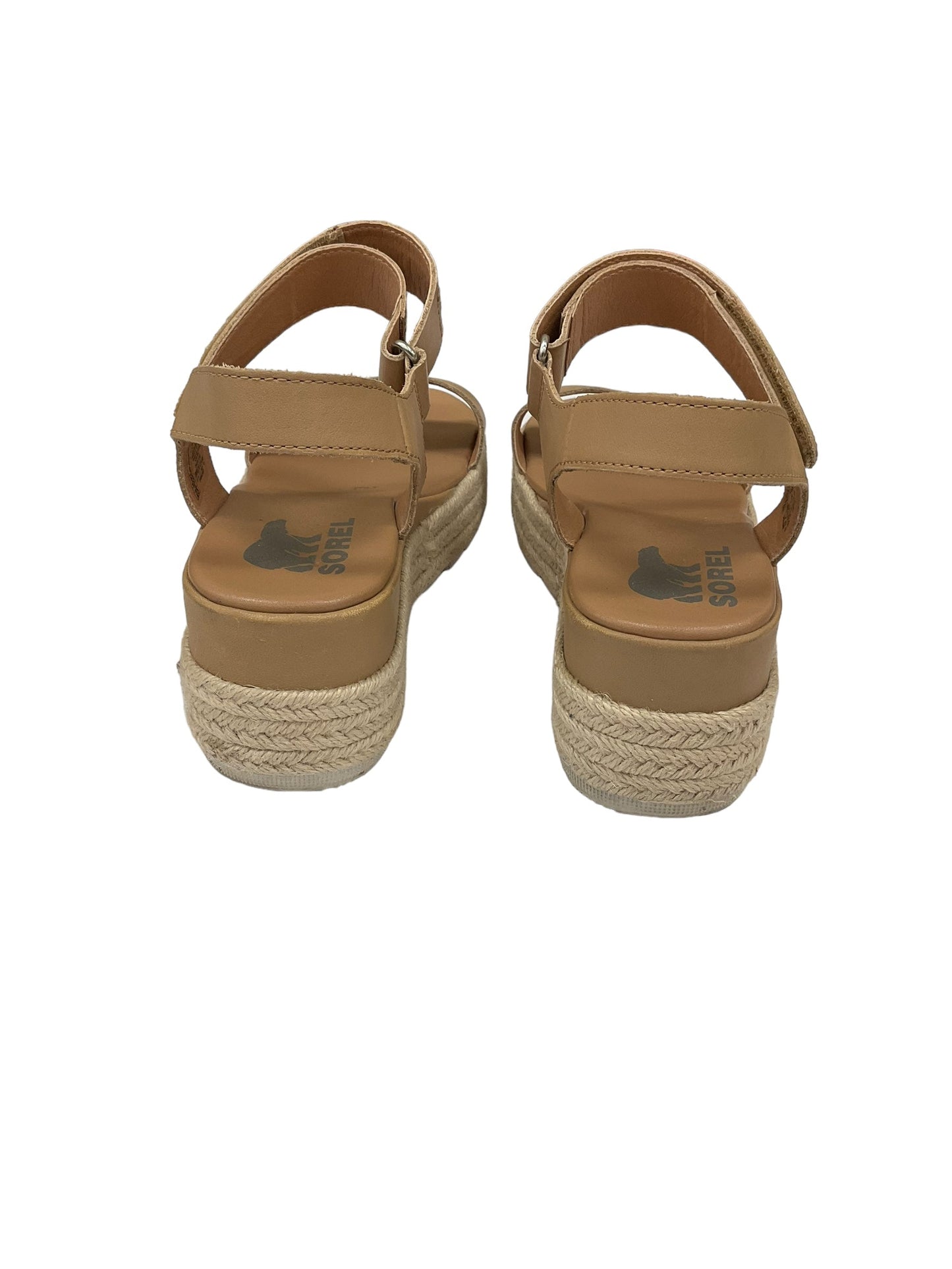 Sandals Heels Wedge By Sorel In Tan, Size: 8